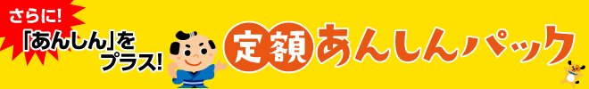 さらに「あんしん」をプラス！ 定額あんしんパック